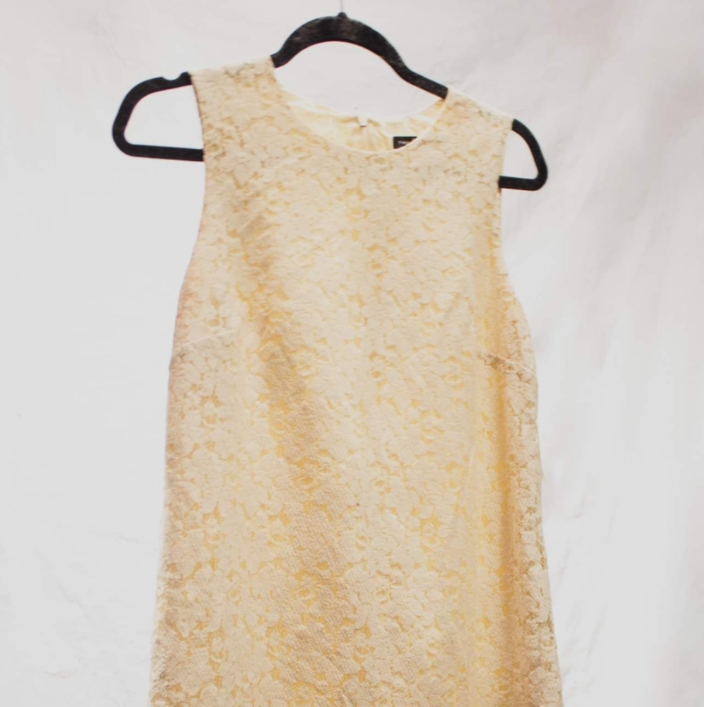 Ivory lace shift dress